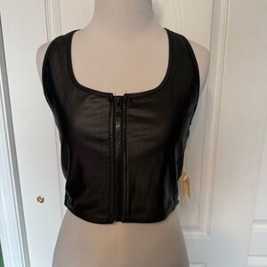 Mono B Black Zip-Front Bra